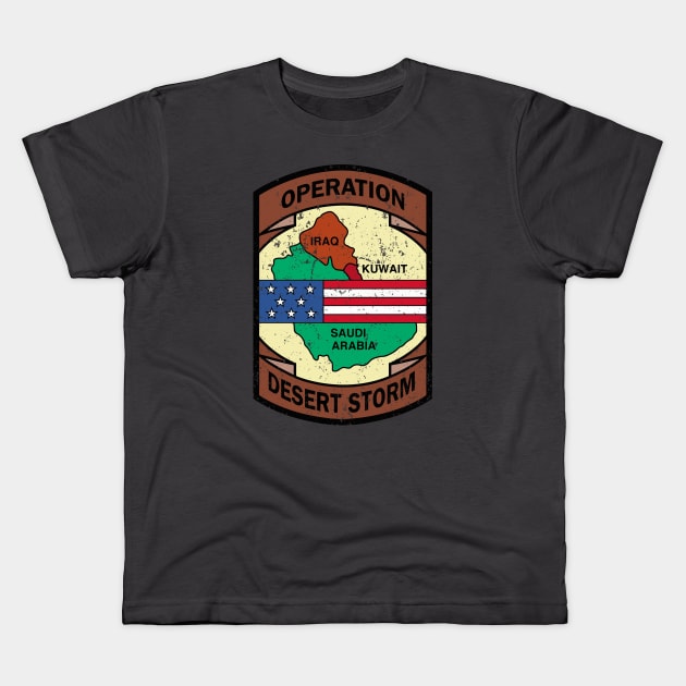 Gulf War - Operation Desert Storm Kids T-Shirt by Mandra